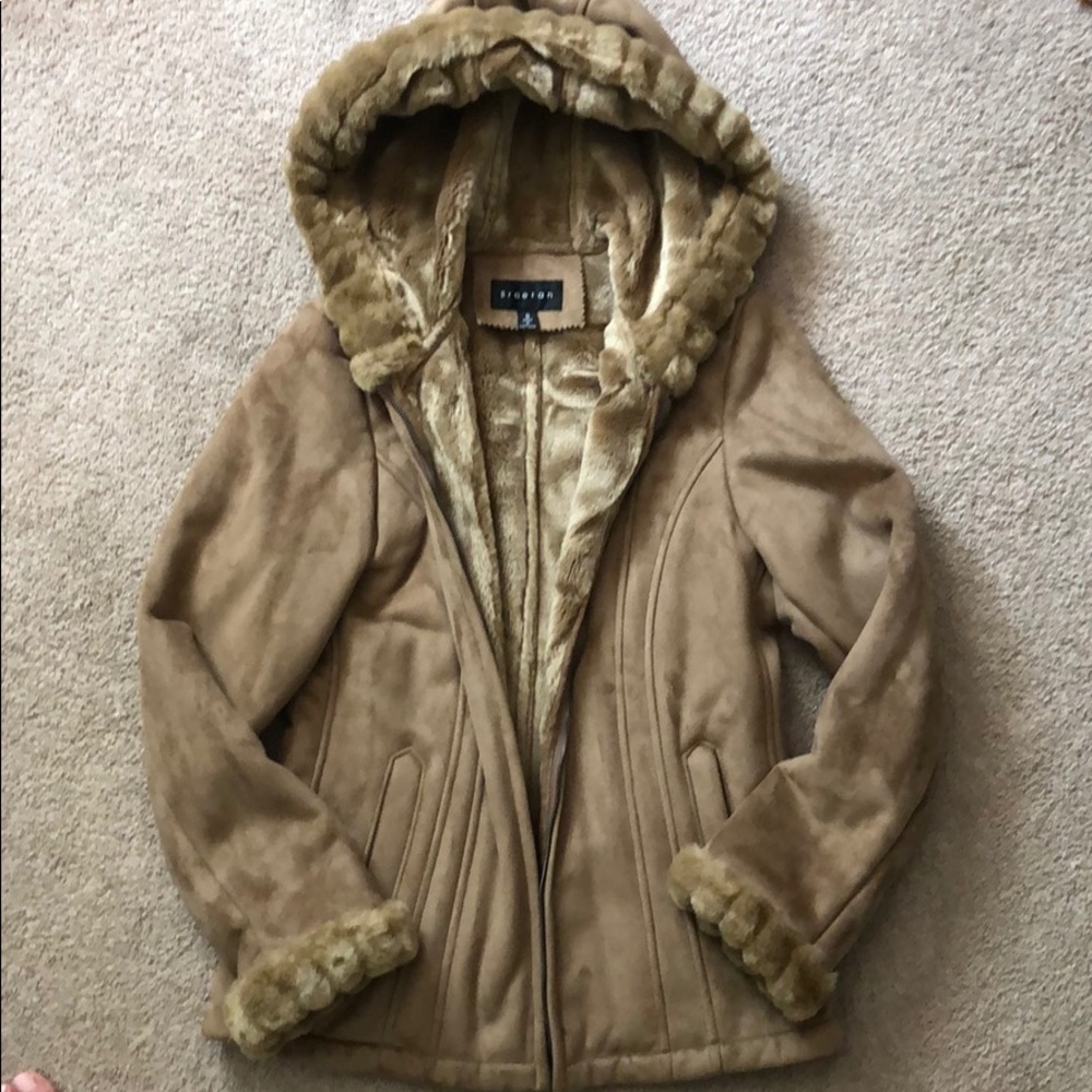 New Braetan Suede Jacket w/ Fur Lining & Hood